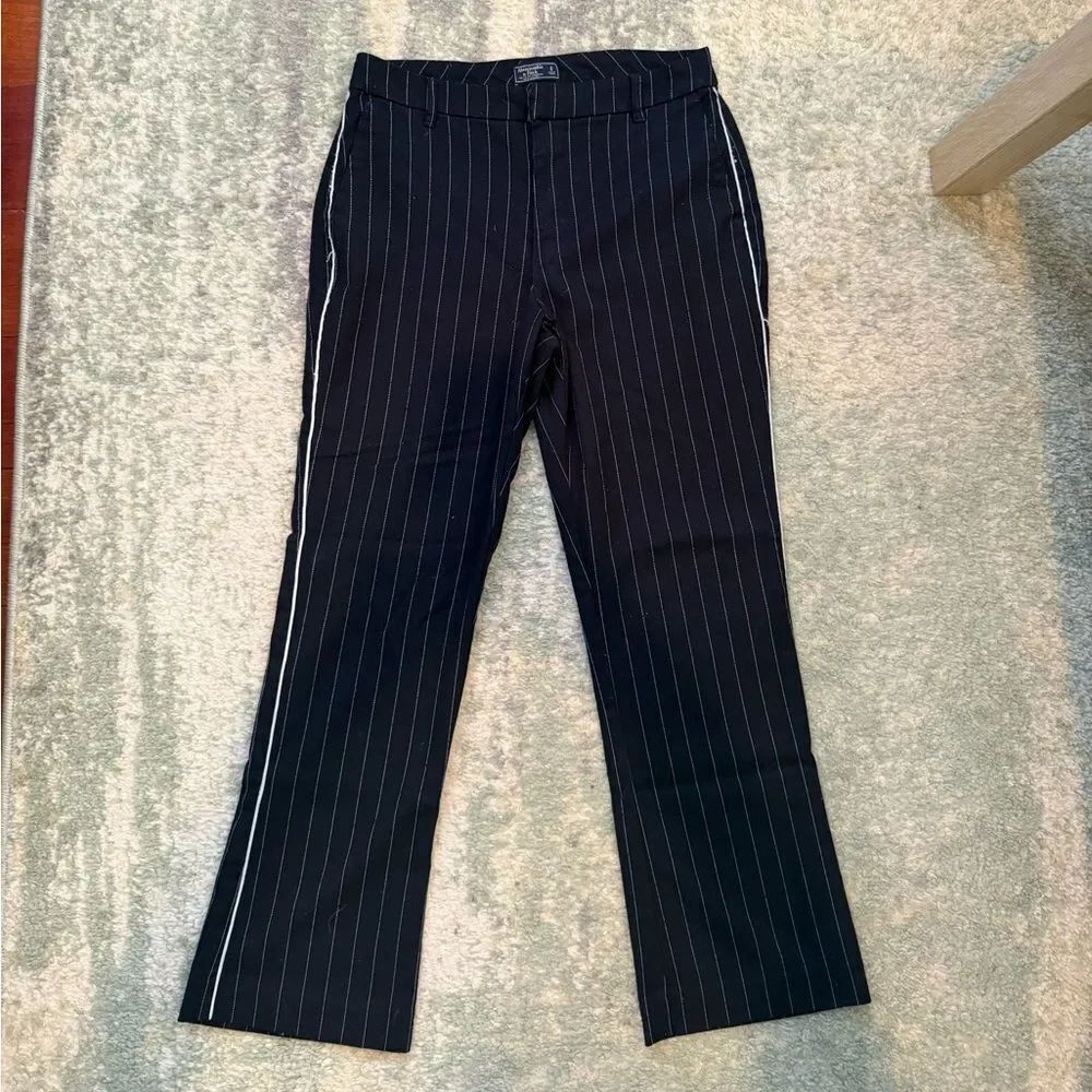 Abercrombie & Fitch Navy Pinstripe Trousers